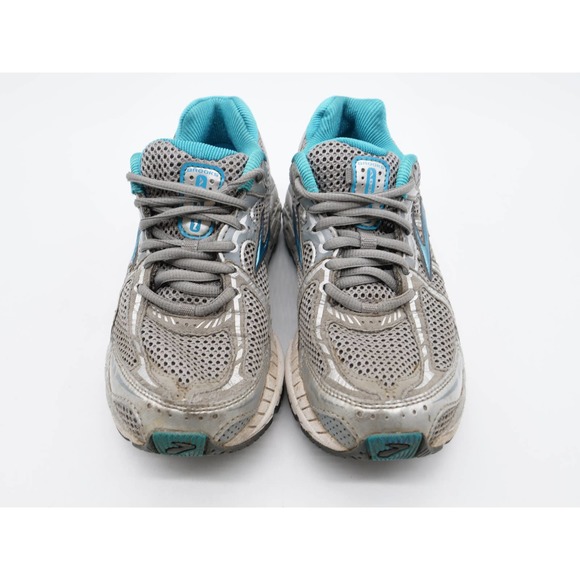 Brooks Running Shoes Womens 6 Addiction Gray Silver Lace Up Athletic Sneakers - Picture 7 of 12